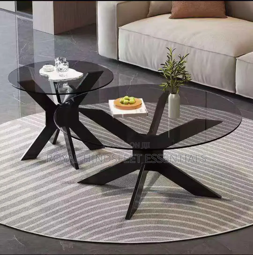 Tempered Glass Twin Table Center Table