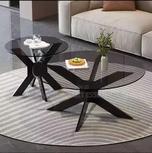 Tempered Glass Twin Table Center Table