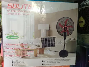 Solitec Solar Rechargeable Standing Fan