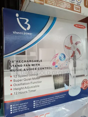 Bianco Solar Rechargeable Fan