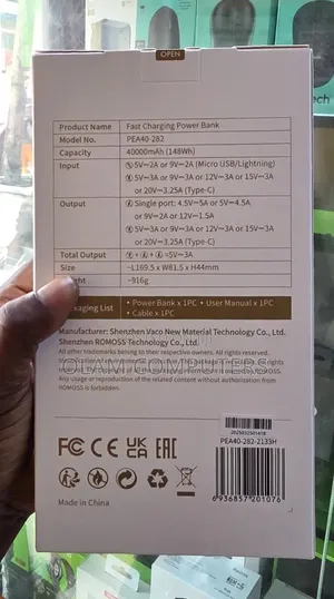 Romoss Pea40 Pro Fast Charging Power Bank