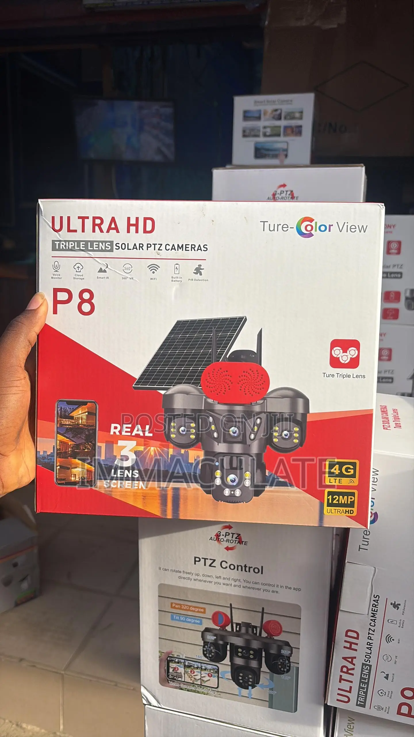 3 Lense 3 PTZ Solar 4g Camera