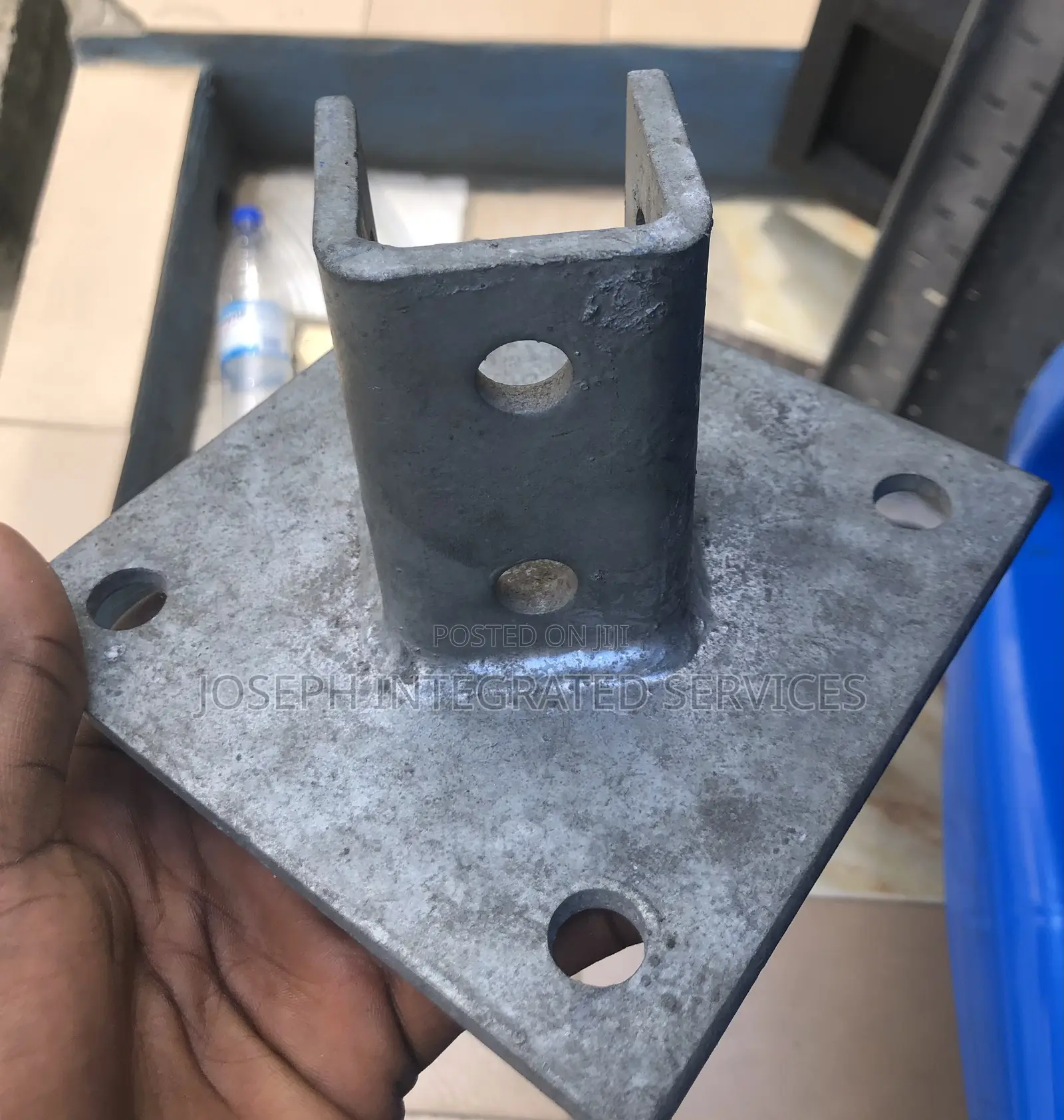 Morris 17454 Post Base, a Galvanized Steel Bracket