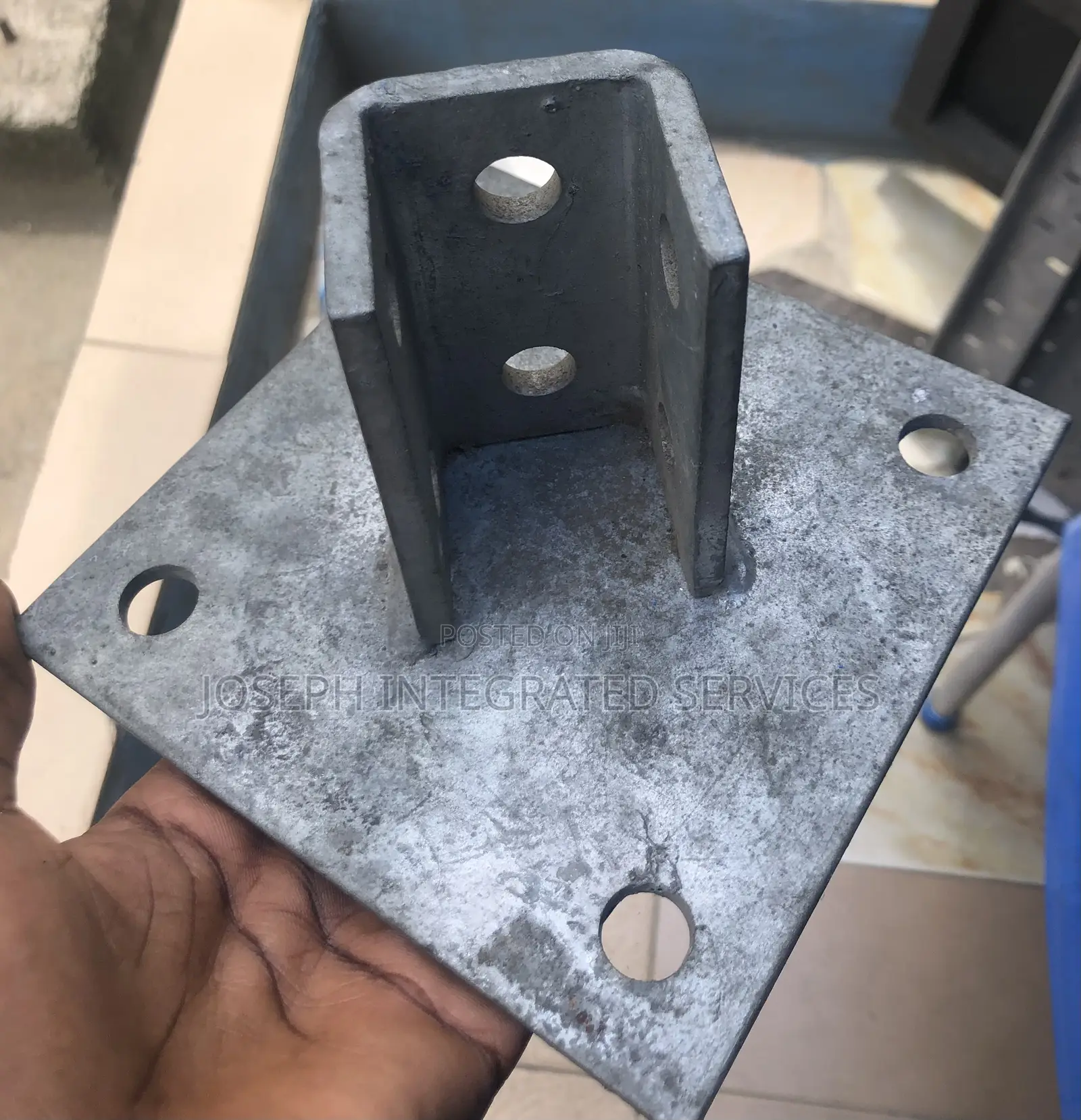 Morris 17454 Post Base, a Galvanized Steel Bracket