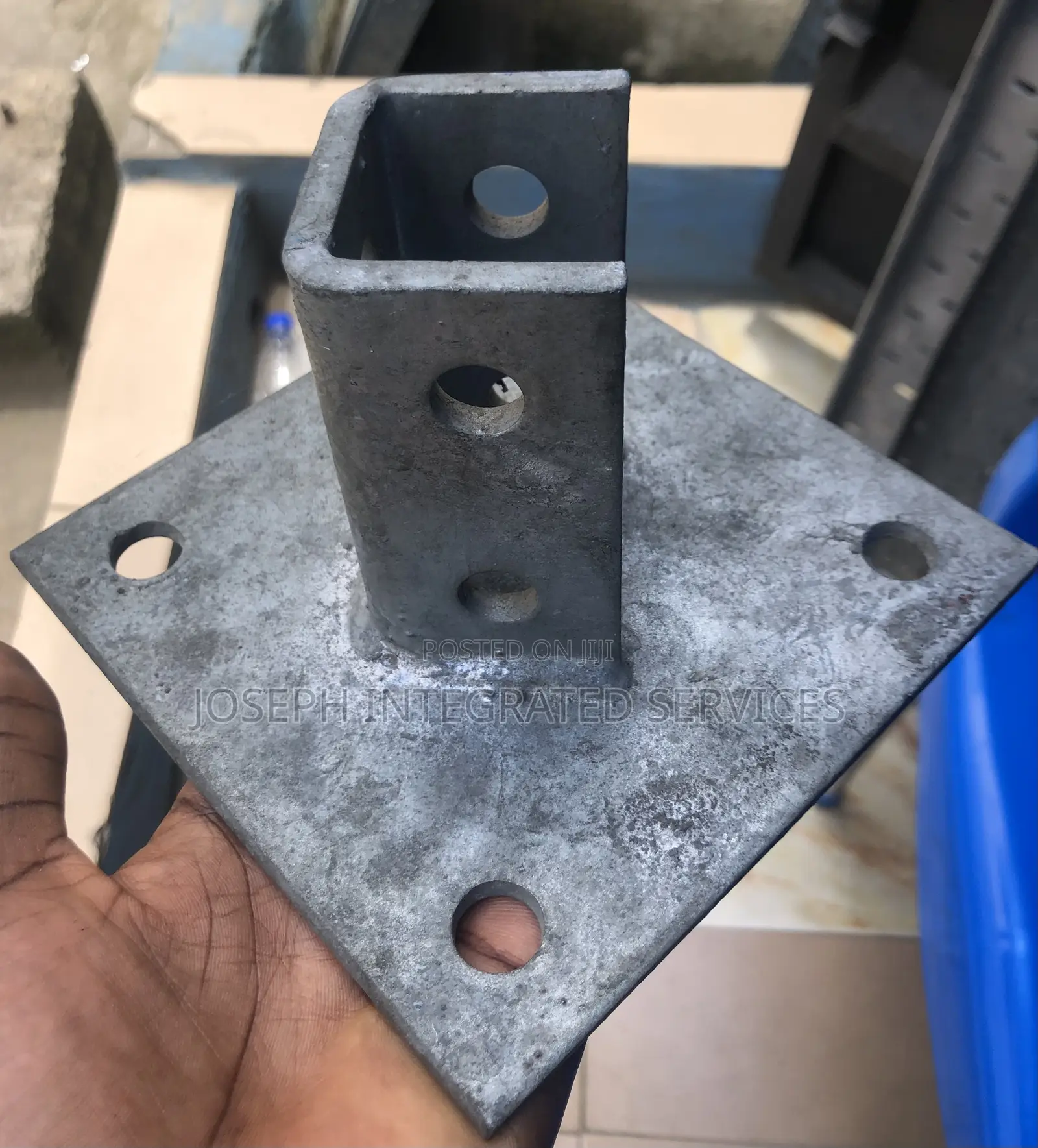 Morris 17454 Post Base, a Galvanized Steel Bracket