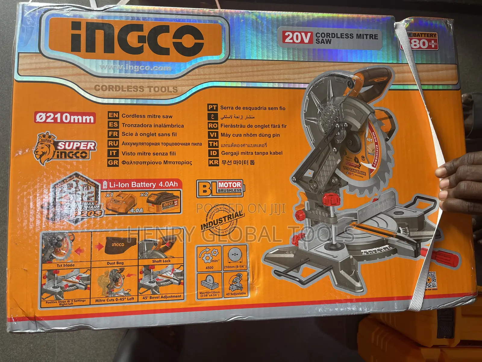 20v Ingco Battery Operated Mitre Saw Machine