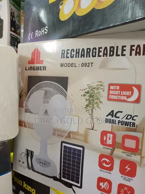 Solar Rechargeable Table Fan