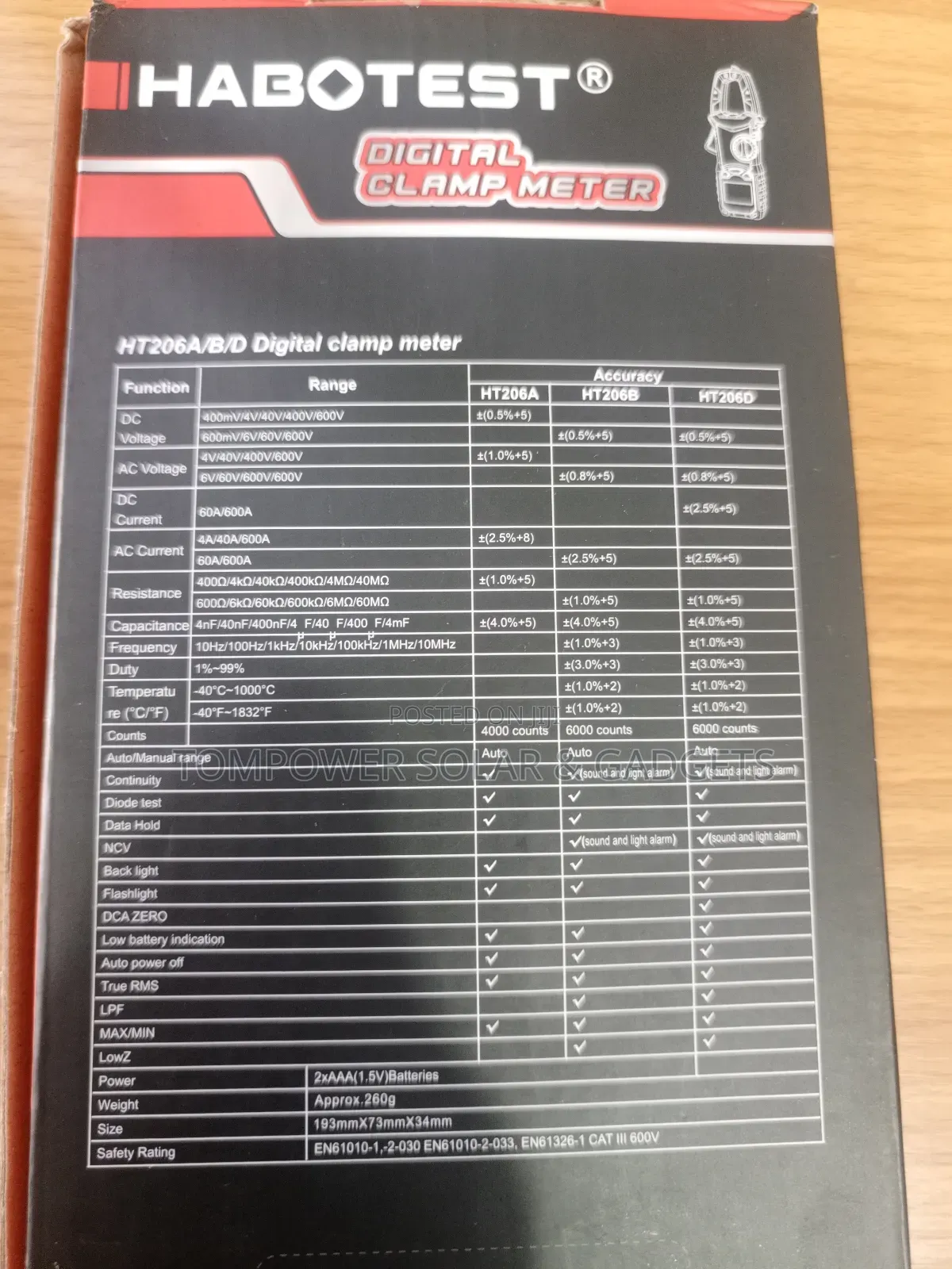 Habotest Ac/Dc Clamp Meter