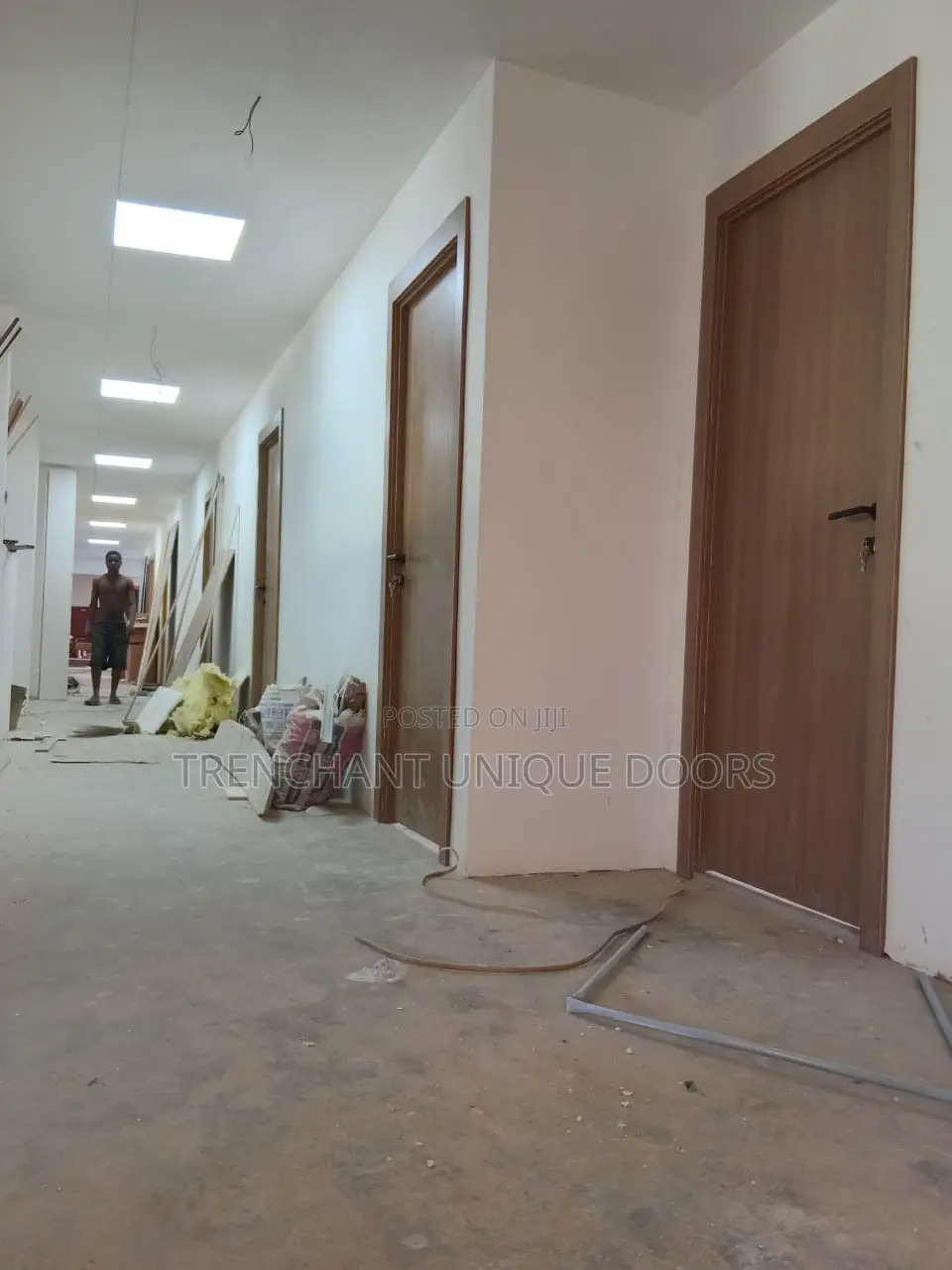 HDF Door With Frame and Acrytrave, Keylock and Installations