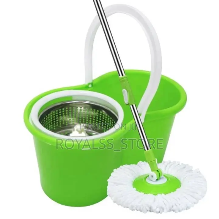 360° Spin Mop With Thick Plastic Bucket