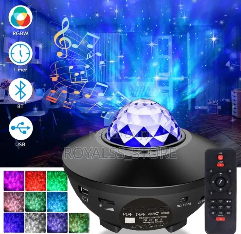 Galaxy Decor Projector Light With Bluetooth Speaker Remote