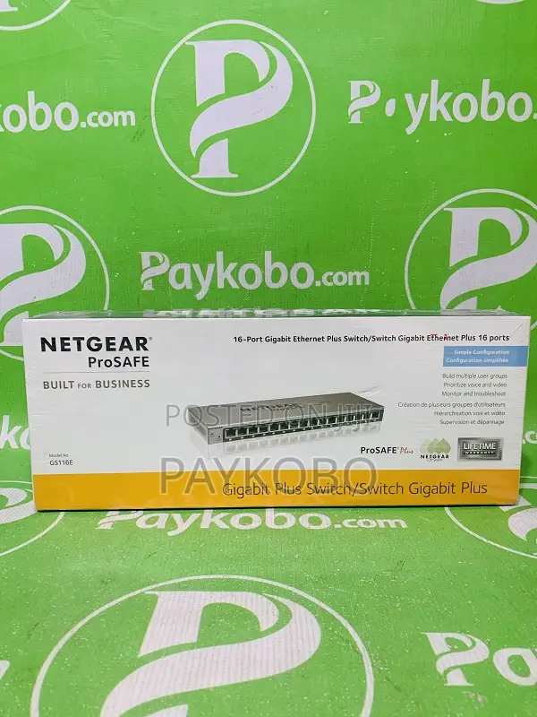 Netgear Prosafe Plus 16-Port Gigabit Ethernet Switch