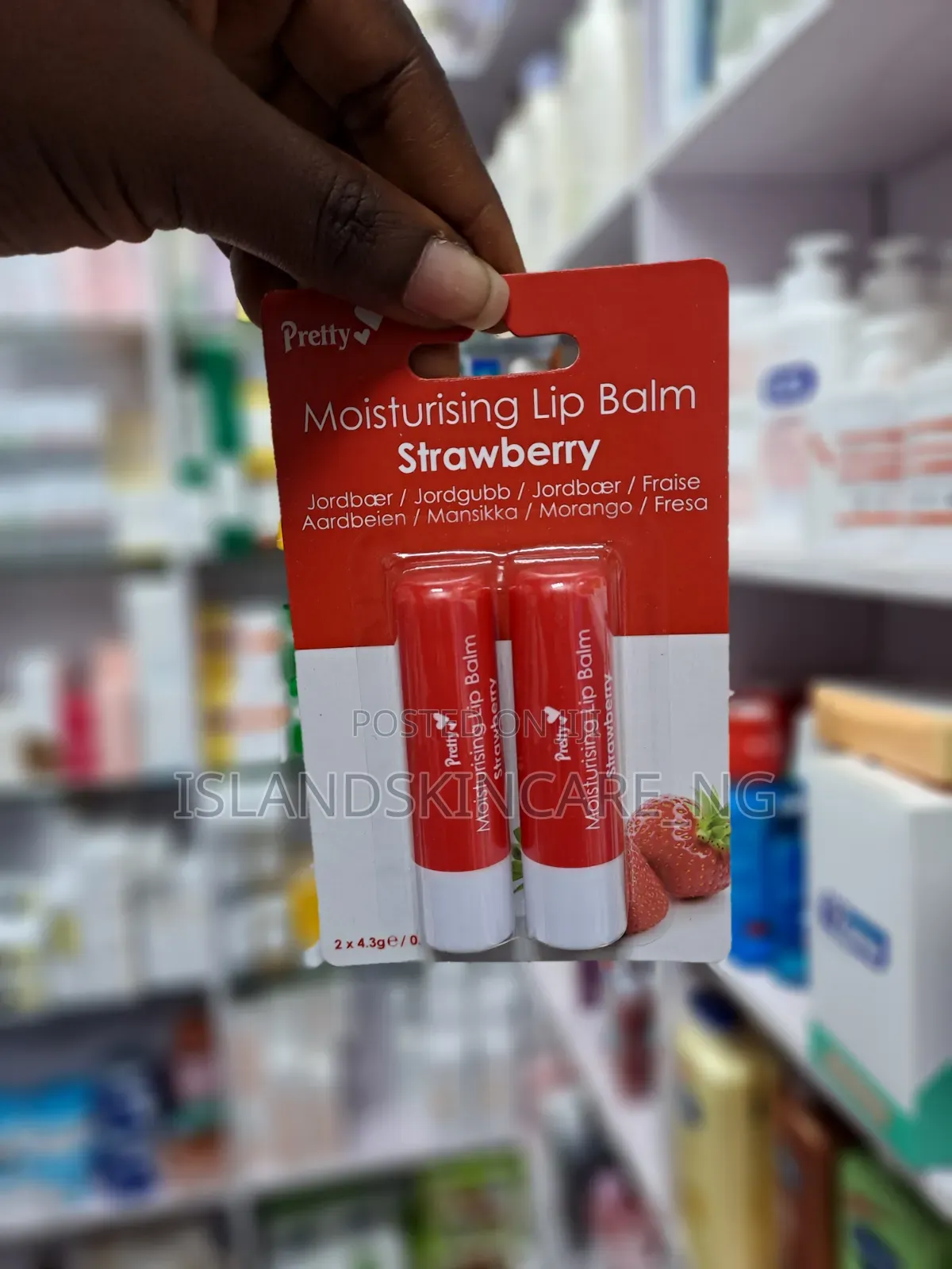 Pretty Strawberry Lip Balm 2in1