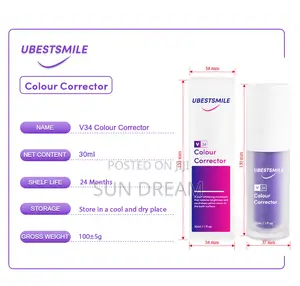 V34 Color Corrector Purple Foam Toothpaste Teeth Whitening Toothpaste