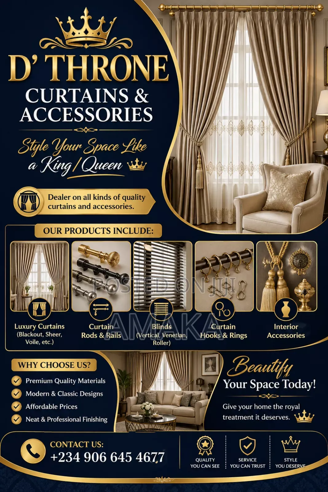 D' Throne Curtains And Accessories