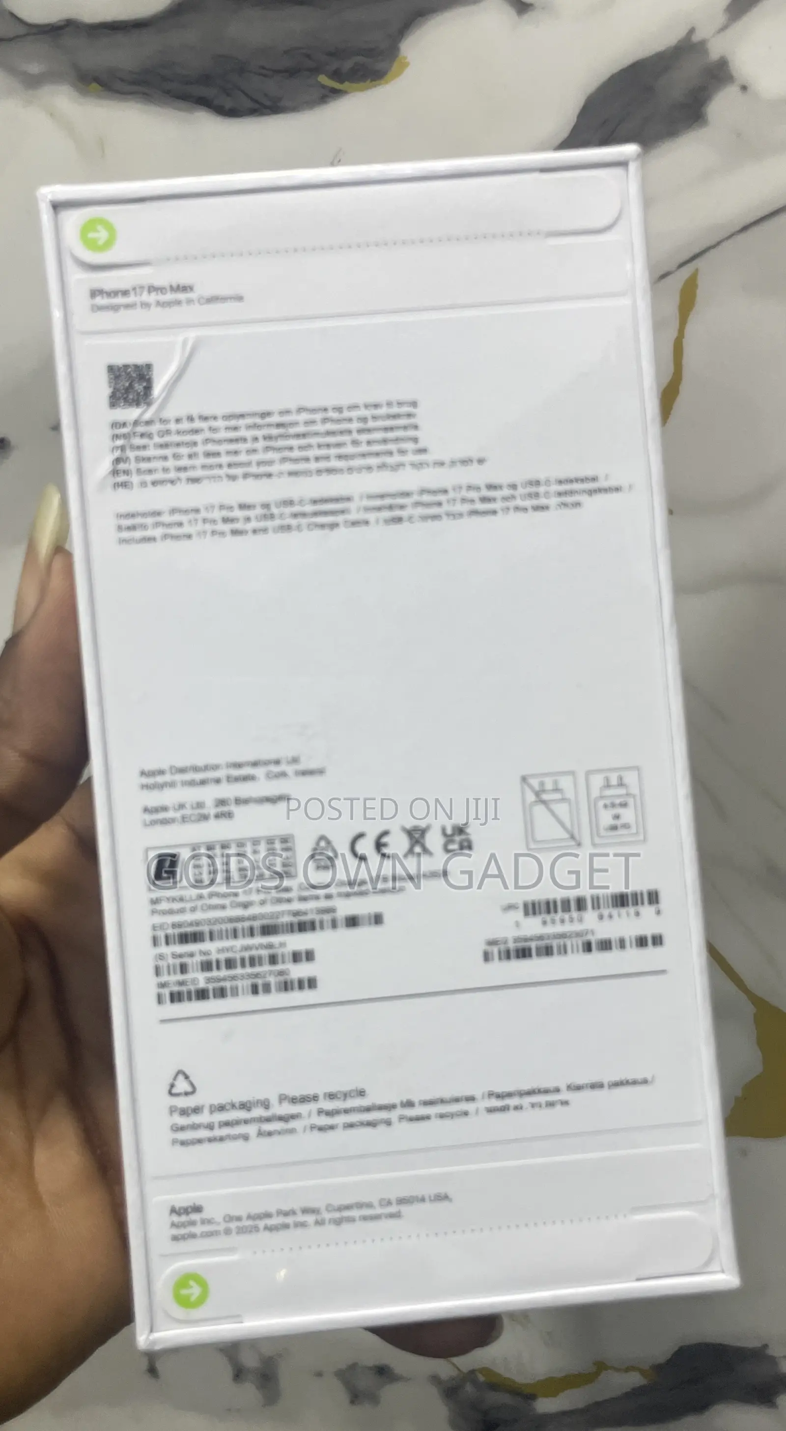 New Apple iPhone 17 Pro Max 1 TB Orange