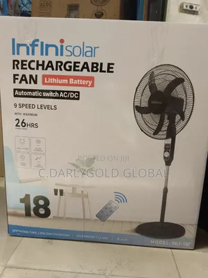 18inches Inflnisolar Rechargeable Standing Fan