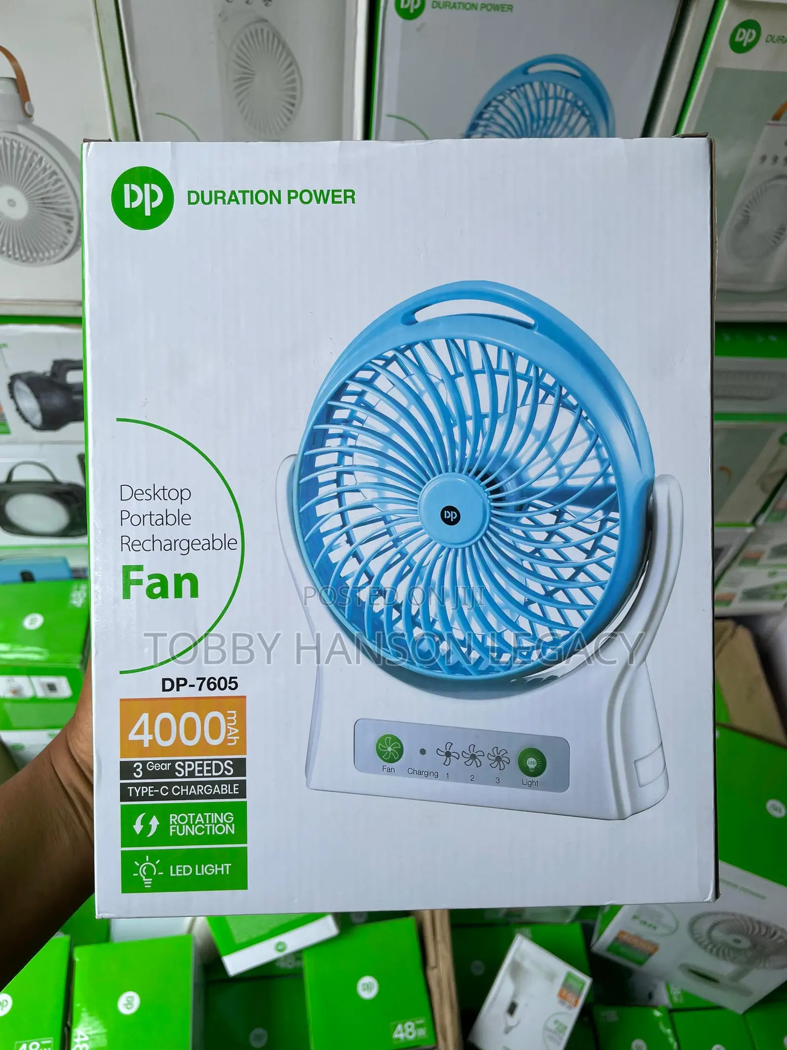 Dp Desktop Portable Rechargeable Fan Dp7605