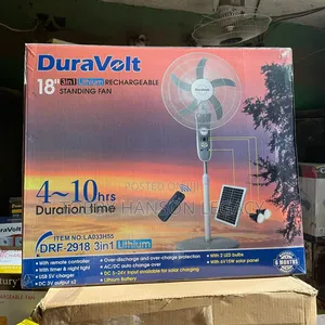 3in1 Duravolt Rechargeable Fan With Panel And Bulb