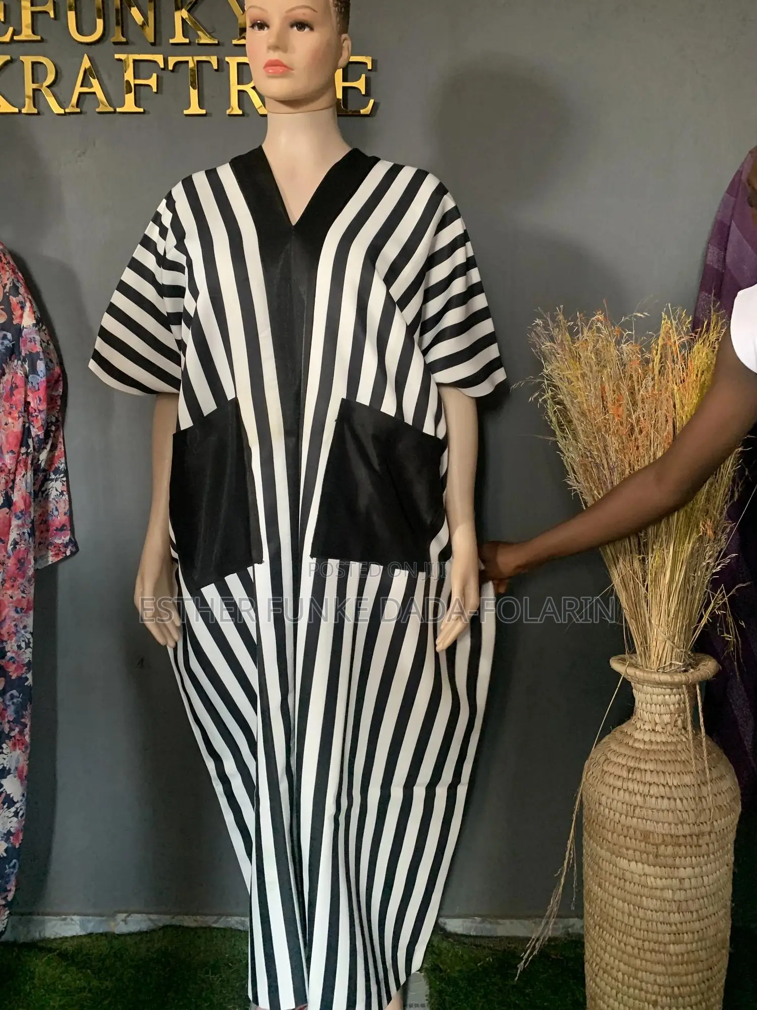Black and White Bubu Gown