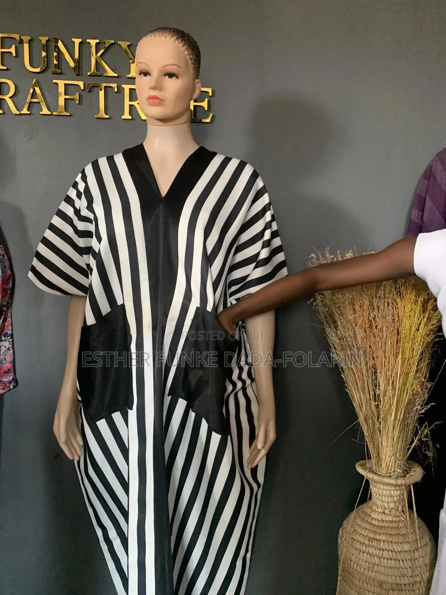Black and White Bubu Gown