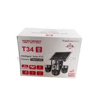 Viewconnect 12mp T34 T33 Triple Lens Solar 3-PTZ Camera (V380 App)