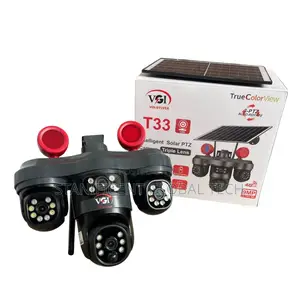 Vin-Sylver 9mp 4g T33 Triple Lens Solar 3-PTZ Camera (V380 App)