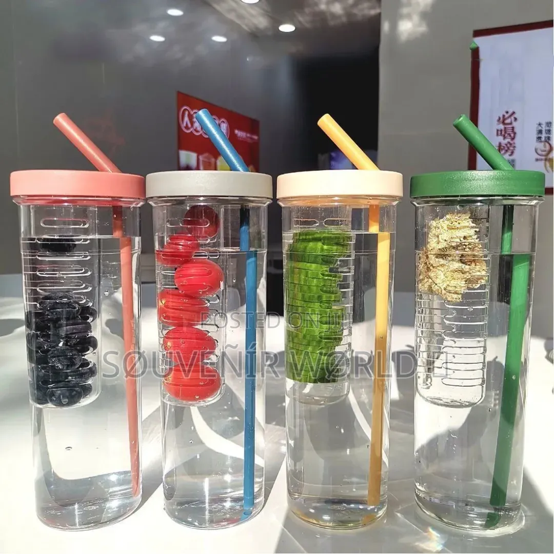 Fruit Infuser Water Bottle With Straw