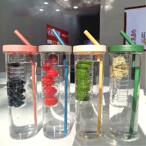 Fruit Infuser Water Bottle With Straw