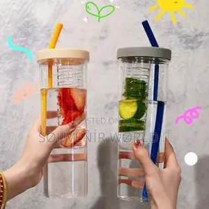 Fruit Infuser Water Bottle With Straw