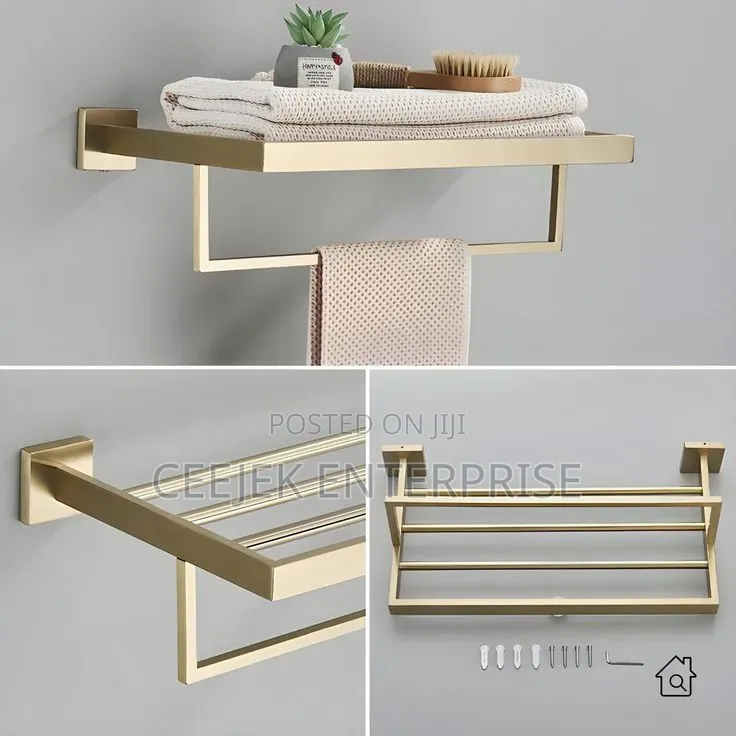 Brush Gold Towel Rack