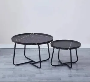 Round Wooding Table Black