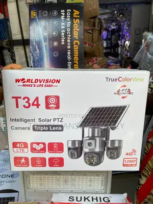 Worldvision T34 V380 Intelligent Solar PTZ Camera.