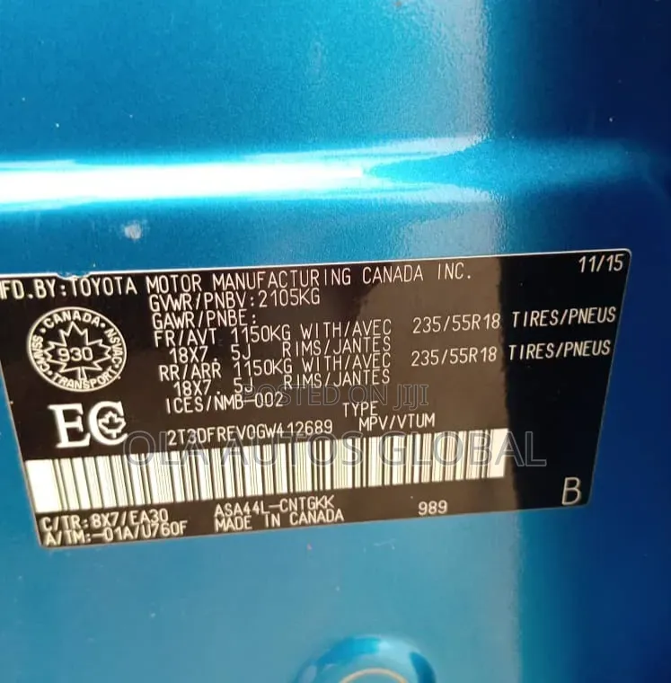 Toyota RAV4 2016 Blue