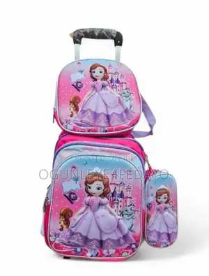 Frozen Girls Character Trolley School Bag - 3set