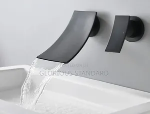 Standard Waterfall Conduit Bath Mixer Black