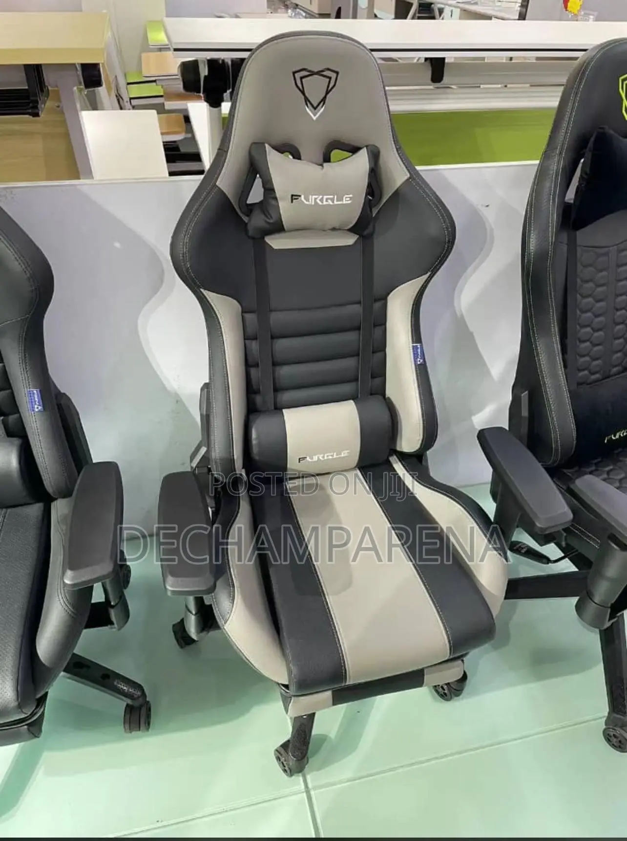 Ash and Black Gaming Chair