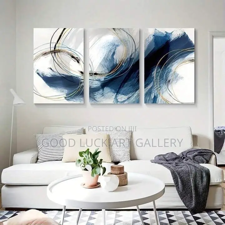Abstract Wall Art Blue