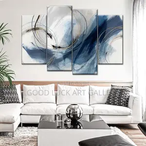 Abstract Wall Art Blue