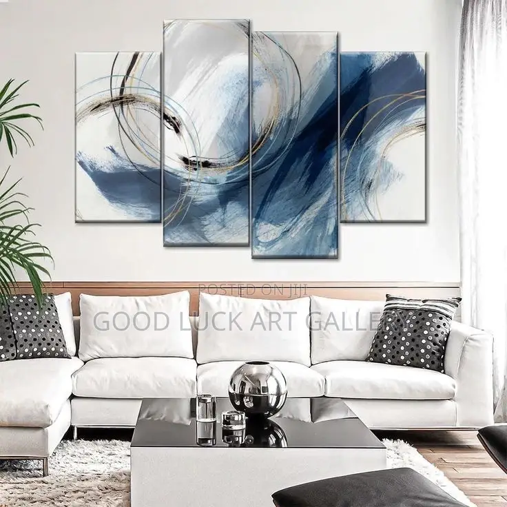 Abstract Wall Art Blue