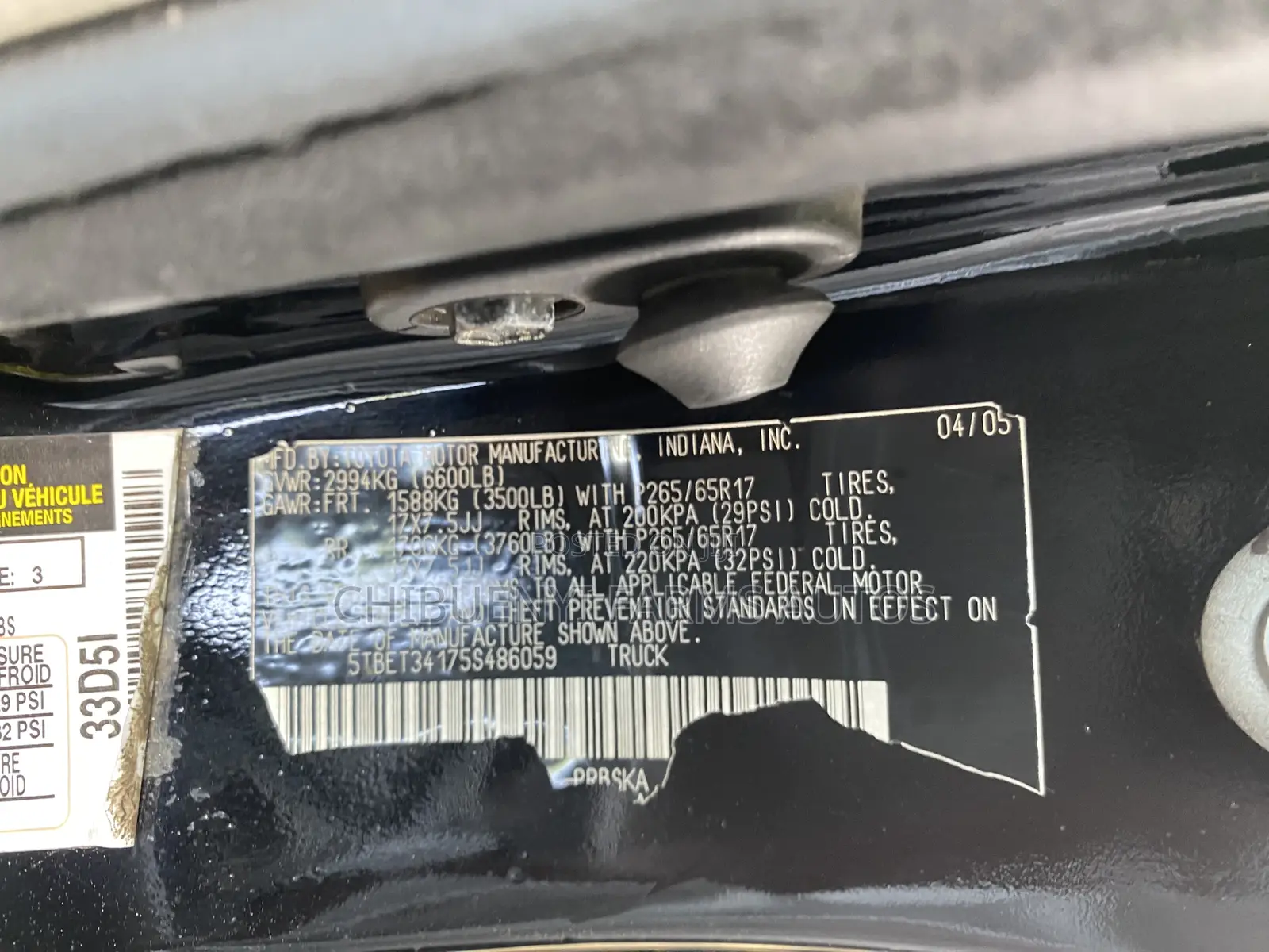 Toyota Tundra 2005 Black