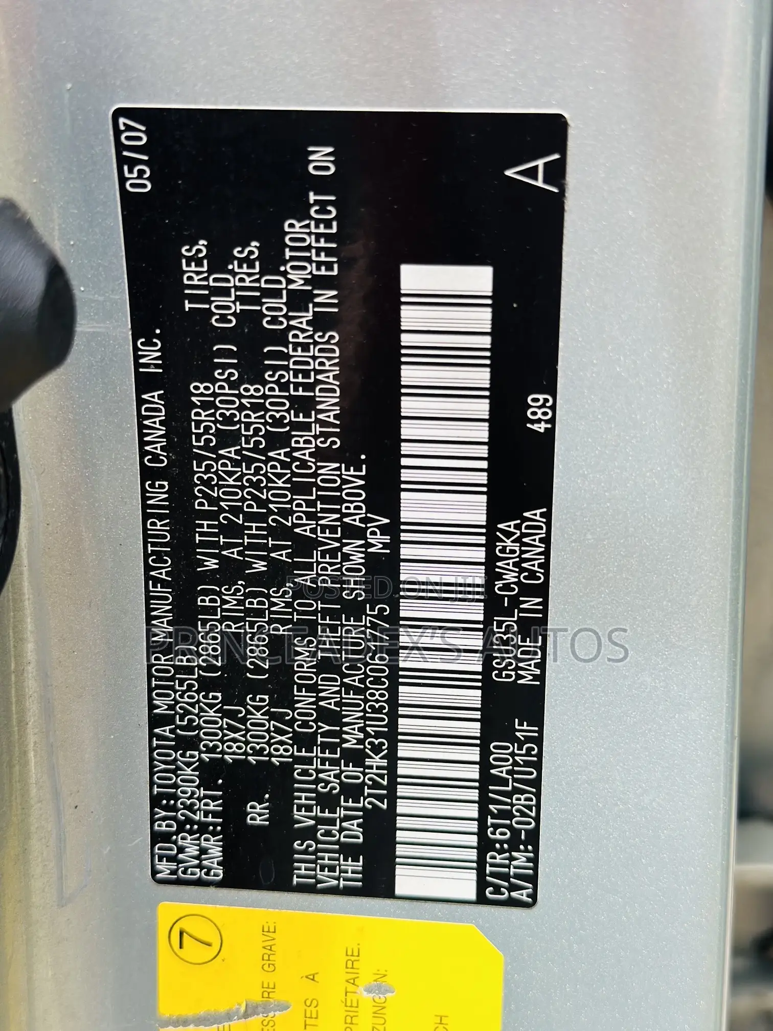 Lexus RX 350 2007 White