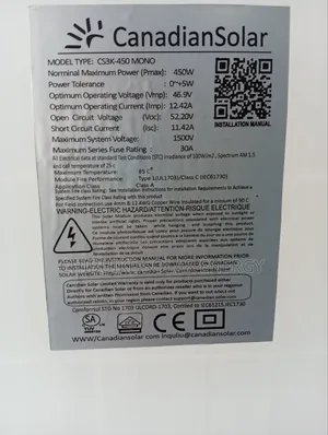 Canadian Solar Panel 450w