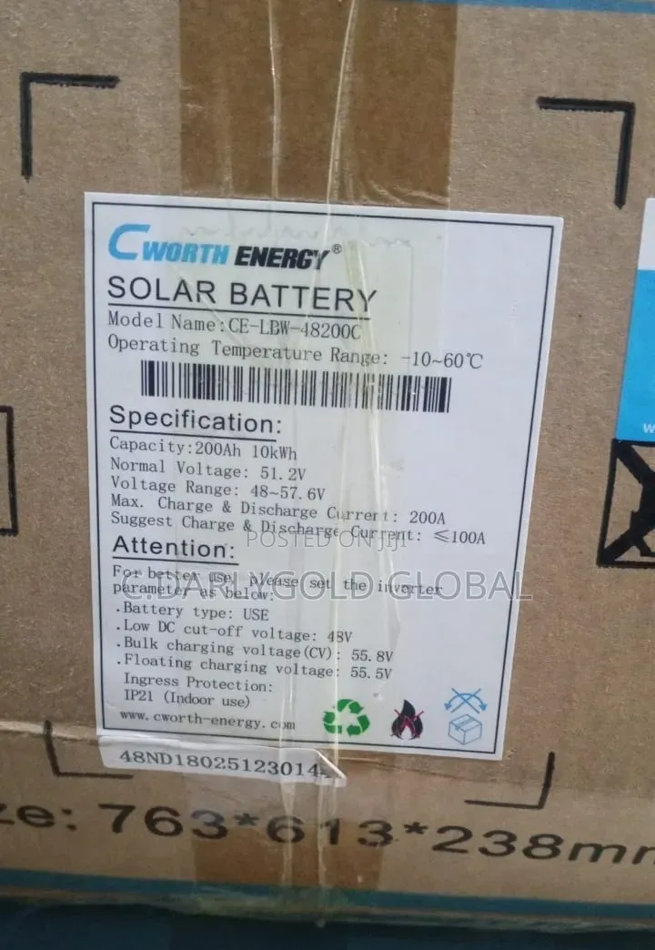 Cworth 10kwh Lithium Battery 48v