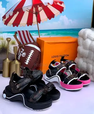 Lv Monogram Stylish Sandals for Ladies