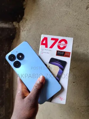 New Itel A70 128 GB Blue