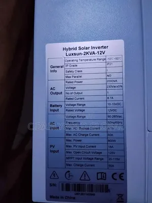 2kva 12v Luxsun Hybrid Inverter