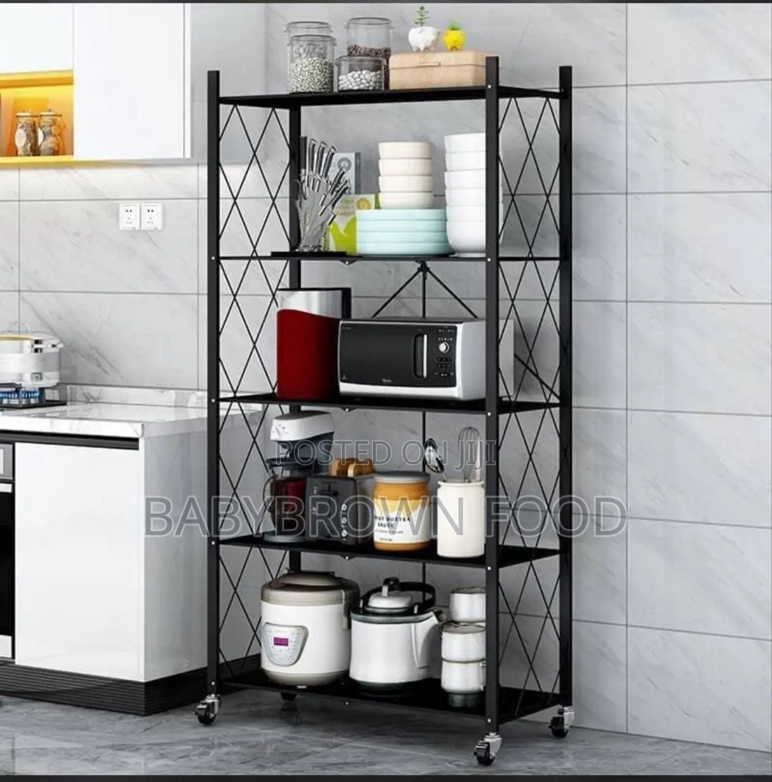 5 Layers Foldable Trolley