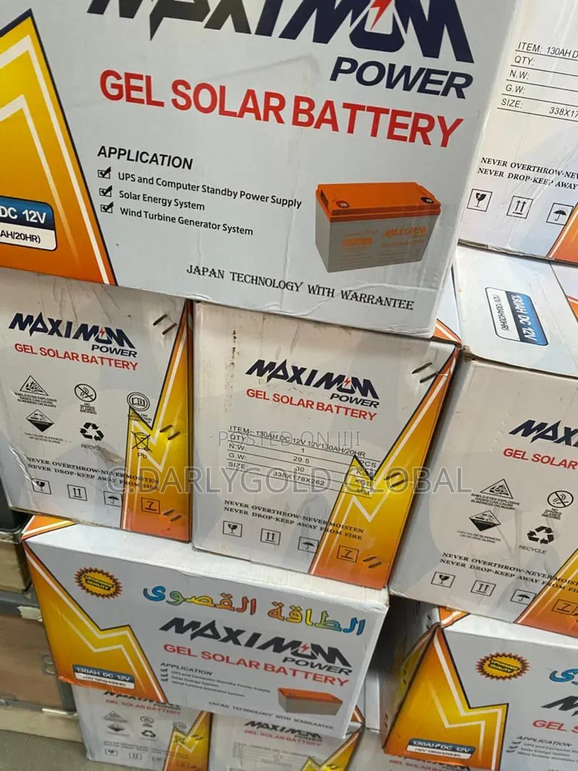130ah Maximum Power Gel Solar Battery
