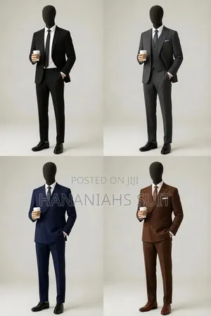 Navy Blue Fitted Suit